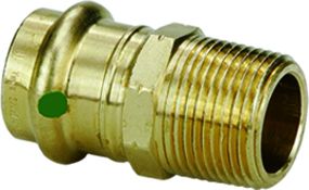 Adapter, 3/4" x 1/2", ProPress x MPT, Bronze