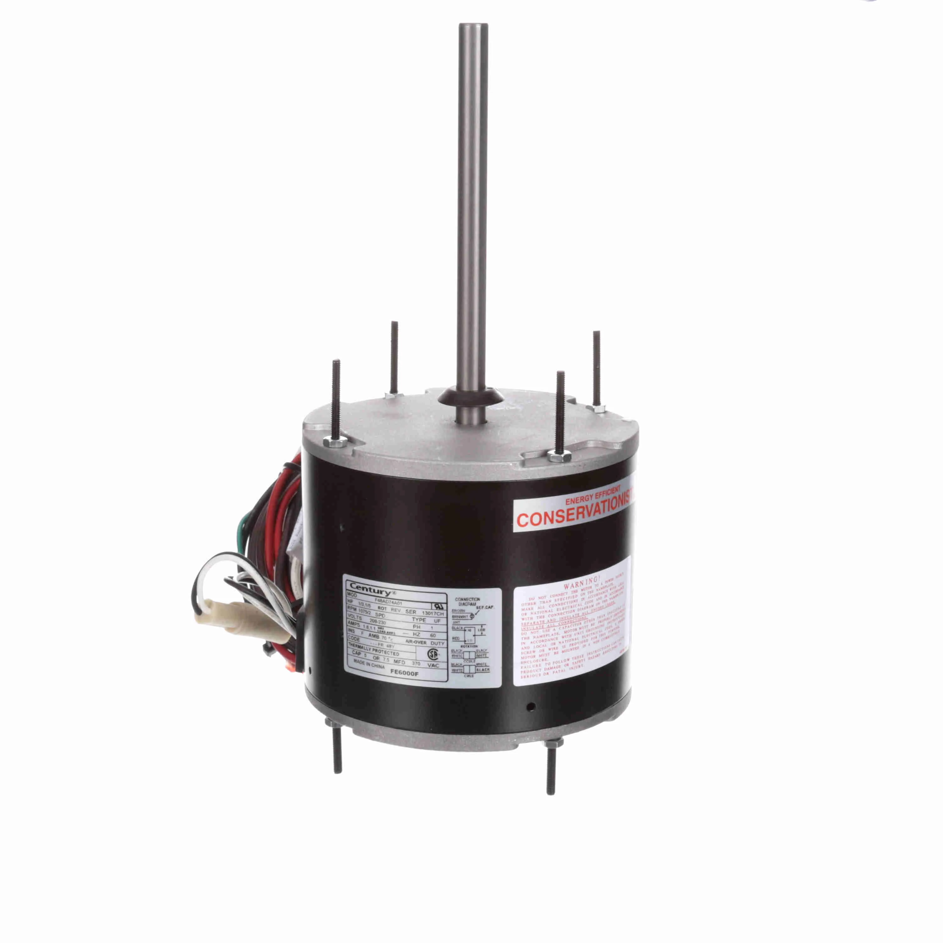 Condenser Fan Motor, 1/3-1/5hp 5.6", 208-230V, PSC, 1075 RPM