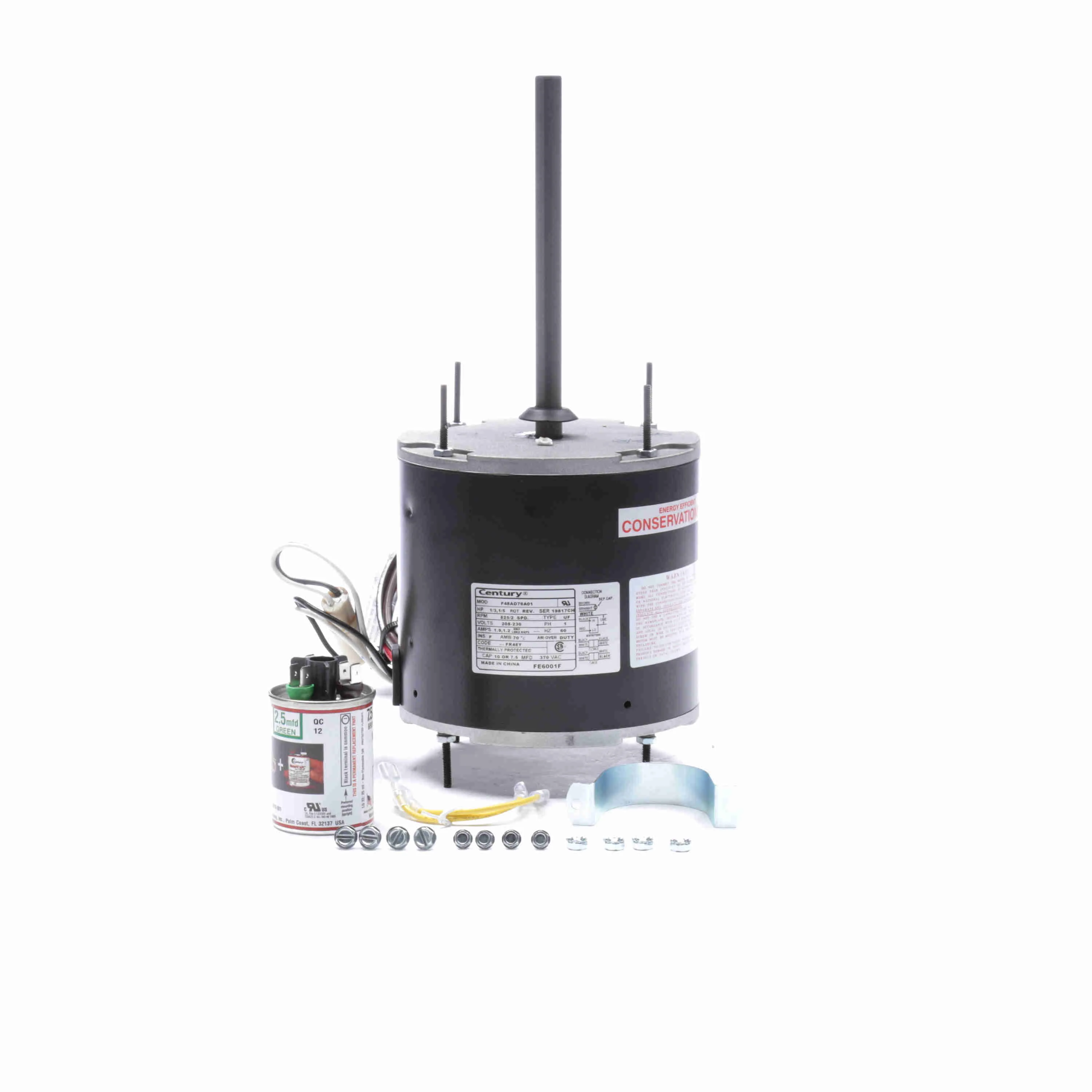 Condenser Fan Motor, 1/3-1/5hp 5.6", 208-230V, PSC, 825 RPM