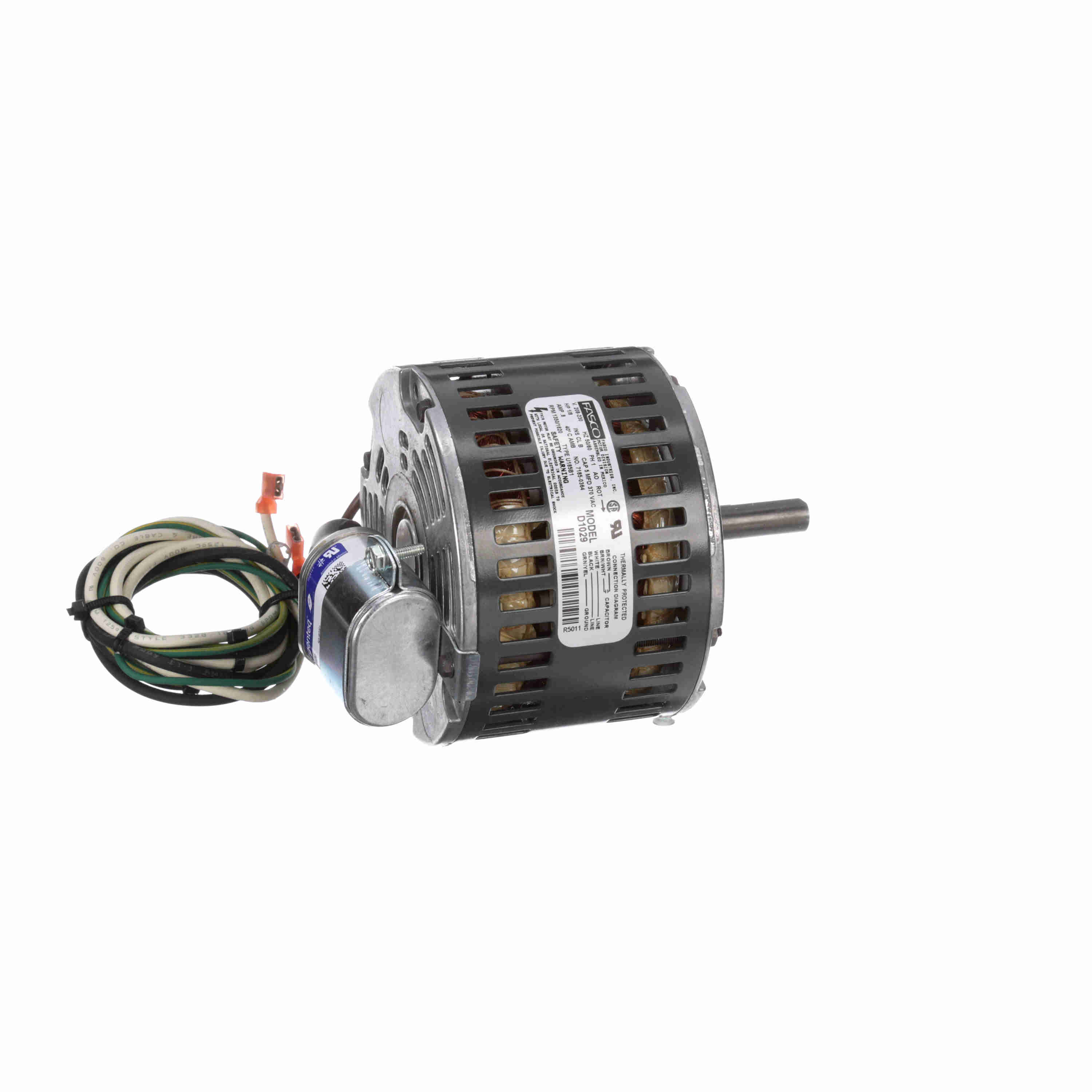 Refrig. Motor, 1/8hp 5", 208-230V, PSC, 1350/1620 RPM, CCW