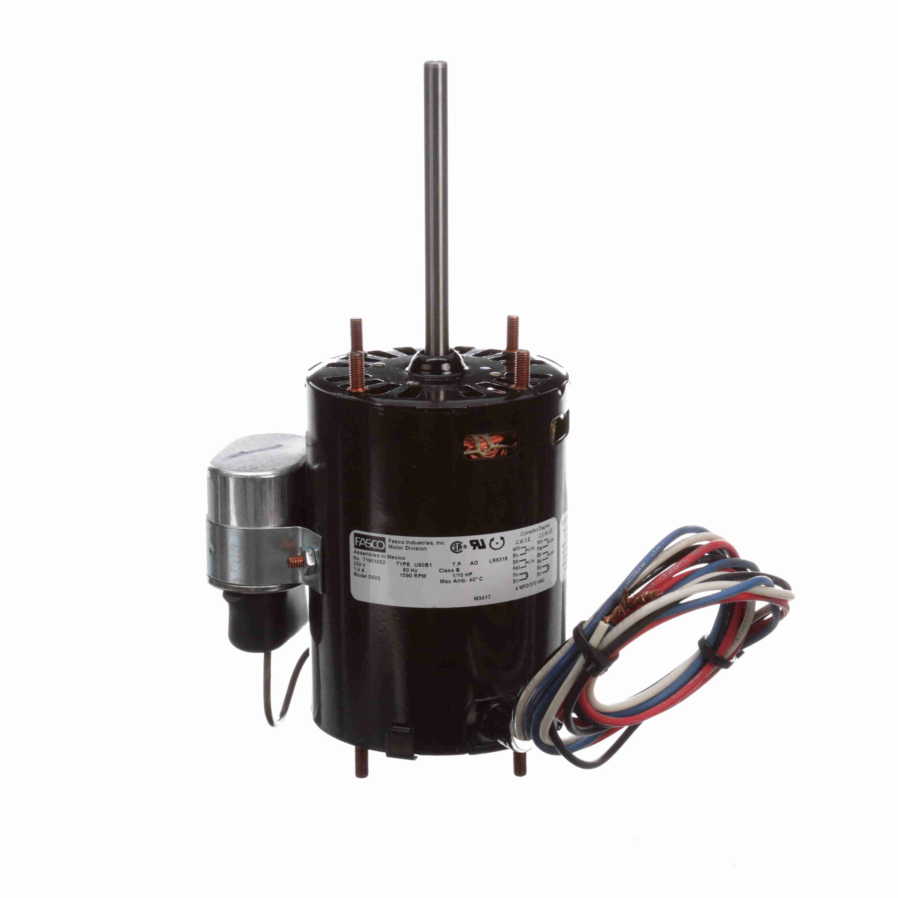 General Purpose Motor, 1/10hp 3.3" 230V Open 1500/1 0.95A